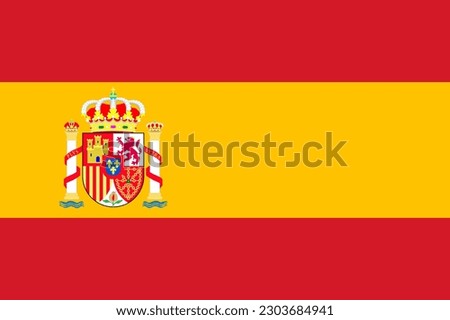 Vector Spain flag. Spain flag illustration. Spain flag picture. Eps-10