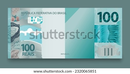 Banknote of one hundred Brazilian money.