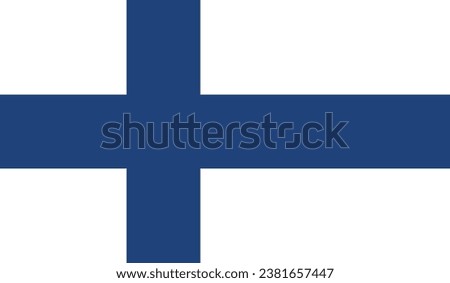 National flag of Finland. Vector illustration.
