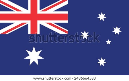 The flag of Australia. Vector illustration.