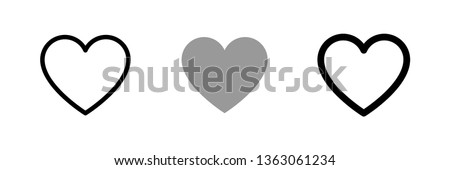 Heart vector collection. Love symbol icon set.