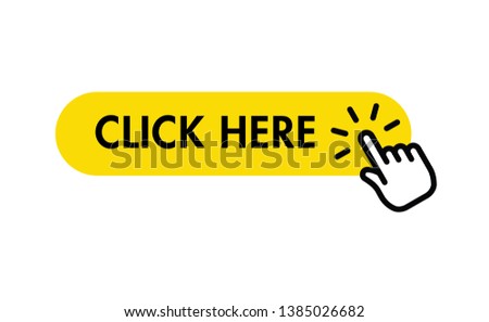 Click here button with hand pointer clicking