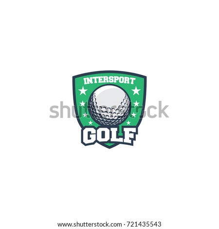 Golf inter sport logo vector