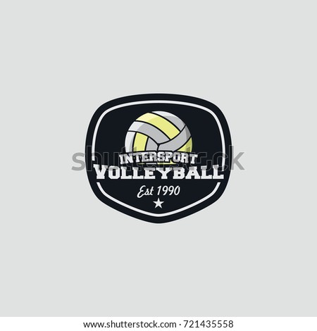 Volleyball inter sport logo vector