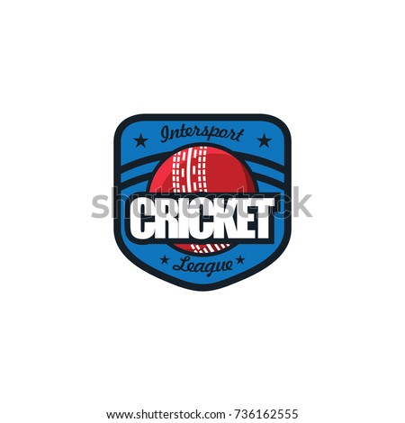 Cricket logo team and emblem vector