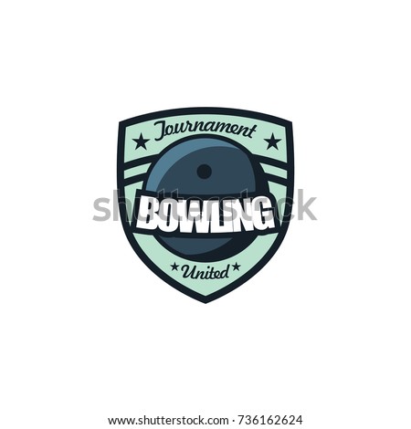 Bowling logo team and emblem vector