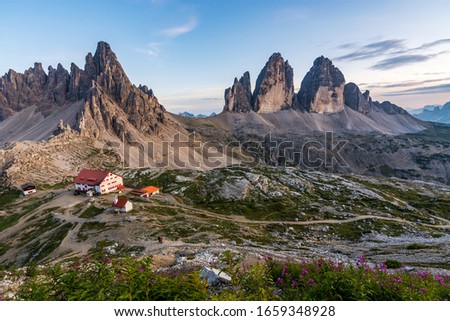 Image, Stock Photo Dreizinnenhuette