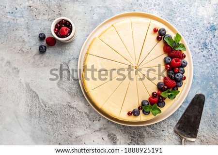 Similar – Foto Bild Käsekuchen mit Beeren