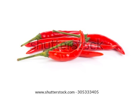 red peppers isolated