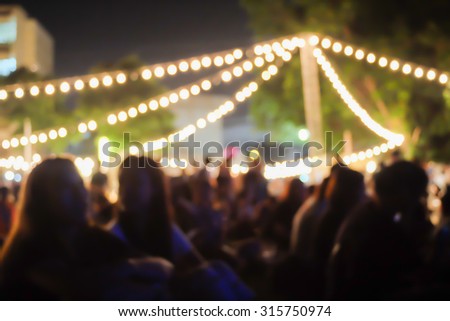 light bokeh of outdoor concert