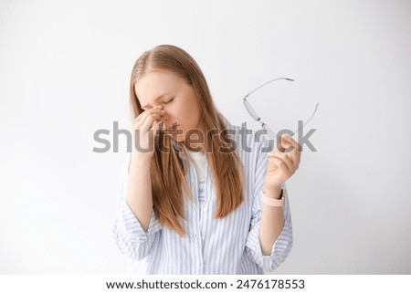 Similar – Image, Stock Photo Cute blonde girl working in the morning on a laptop and drinking coffee. Work online, freelance, social distance