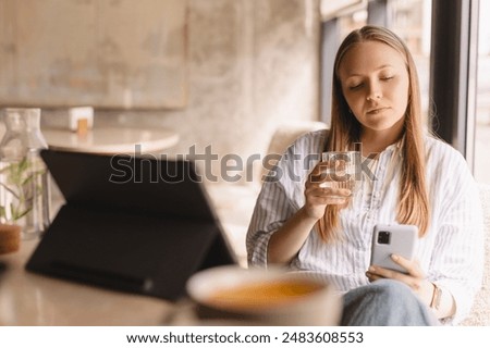 Similar – Image, Stock Photo The drink waits in the evening sun