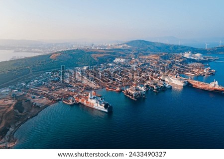 Similar – Image, Stock Photo Scrap yard at the port of Hamburg