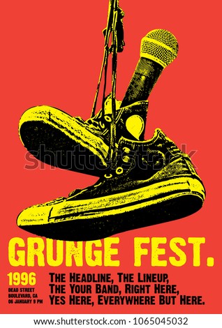 Grunge Festival Flyer Poster Template 