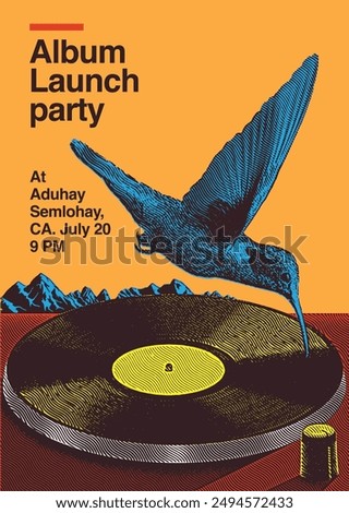 Album Launch Party Gig Poster Flyer Template