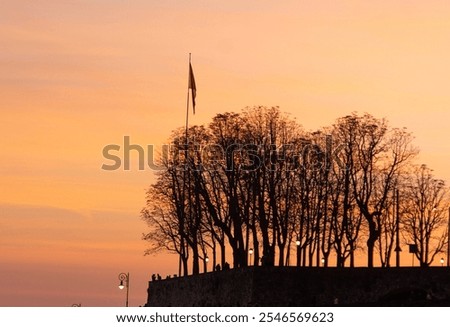 Similar – Image, Stock Photo Panorama over Bergamo, Italy