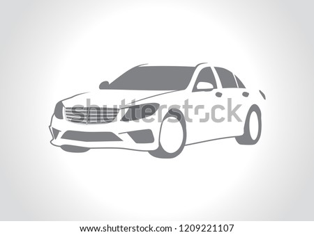 silhouette of the car. Mercedes-Maybach S-Class.