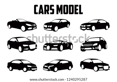 set of vector car models