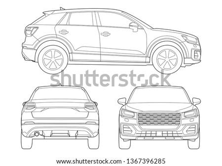 contour layout of the crossover. Audi Q2.