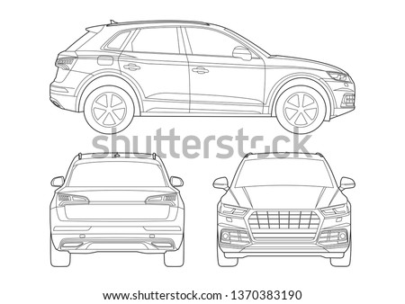 contour model of a compact SUV. Audi Q5.