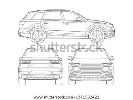 contour layout of the SUV. Audi Q7.