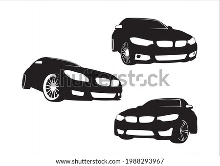 set of vector car models. Top to bottom BMW M (4,6,4).