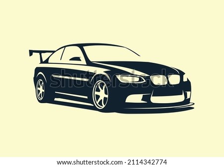 the silhouette of a sports sedan. BMW.