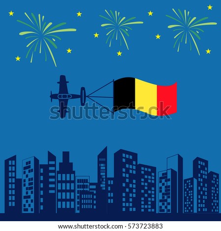 aircraft Belgium icon vector illustration