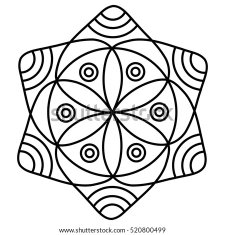Vector Images Illustrations And Cliparts Simple Flower Mandala