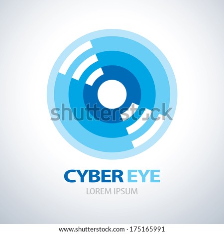 Cyber eye symbol icon. vector illustration, Logo template design