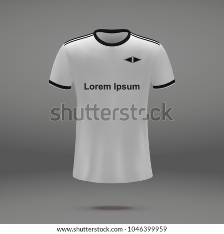 football kit of Rosenborg 2018, t-shirt template for soccer jersey. Vector illustration