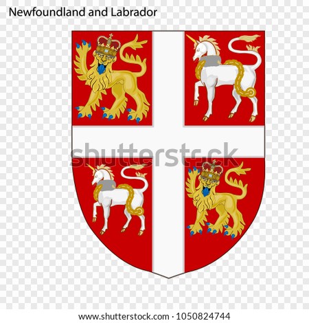 Emblem of Newfoundland and Labrador, province of Canada. Vector illustration