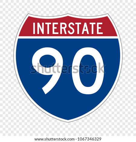 USA Interstate highway road sign