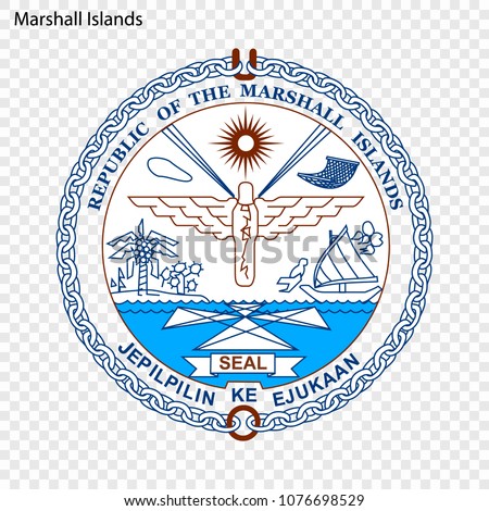 Emblem of Marshall Islands. National Symbol