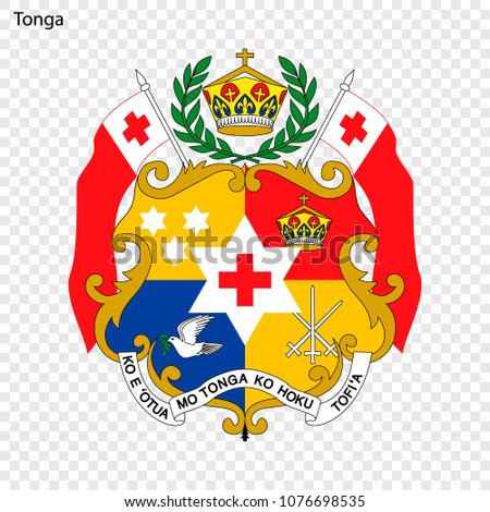 Emblem of Tonga. National Symbol