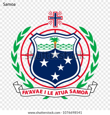 Emblem of Samoa. National Symbol