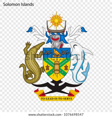 Emblem of Solomon Islands. National Symbol