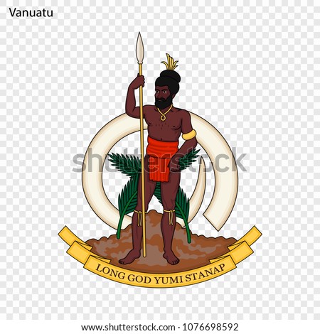Emblem of Vanuatu. National Symbol