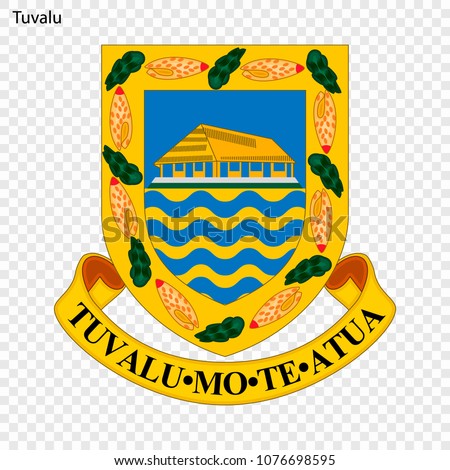 Emblem of Tuvalu. National Symbol