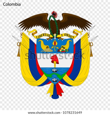 Emblem of Colombia. National Symbol