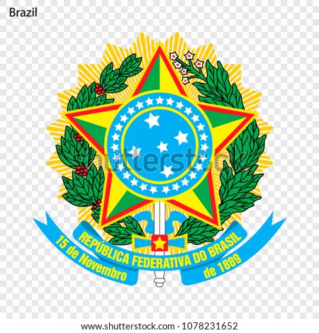 Emblem of Brazil. National Symbol