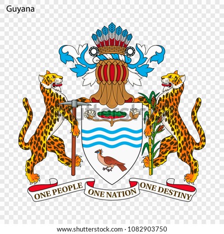 Emblem of Guyana. National Symbol