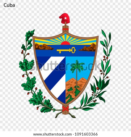 Symbol of Cuba. National emblem