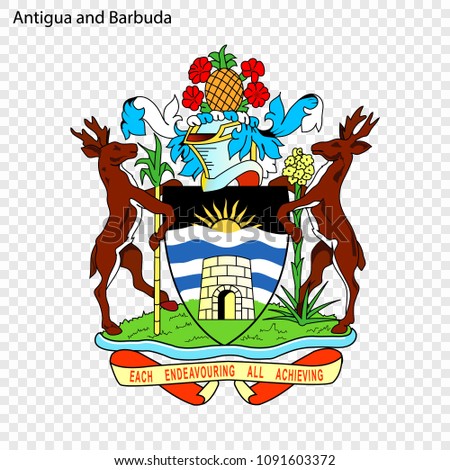 Symbol of Antigua and Barbuda. National emblem