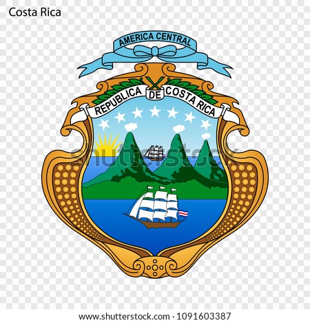 Symbol of Costa Rica. National emblem