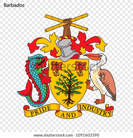 Symbol of Barbados. National emblem