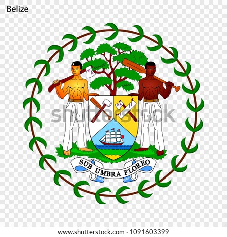 Symbol of Belize. National emblem