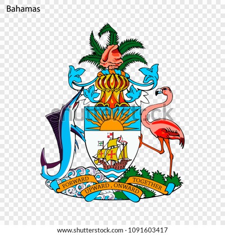 Symbol of Bahamas. National emblem
