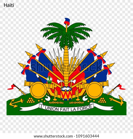 Symbol of Haiti. National emblem
