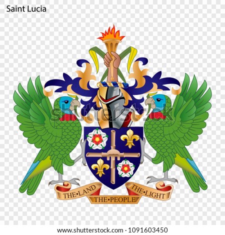 Symbol of Saint Lucia. National emblem